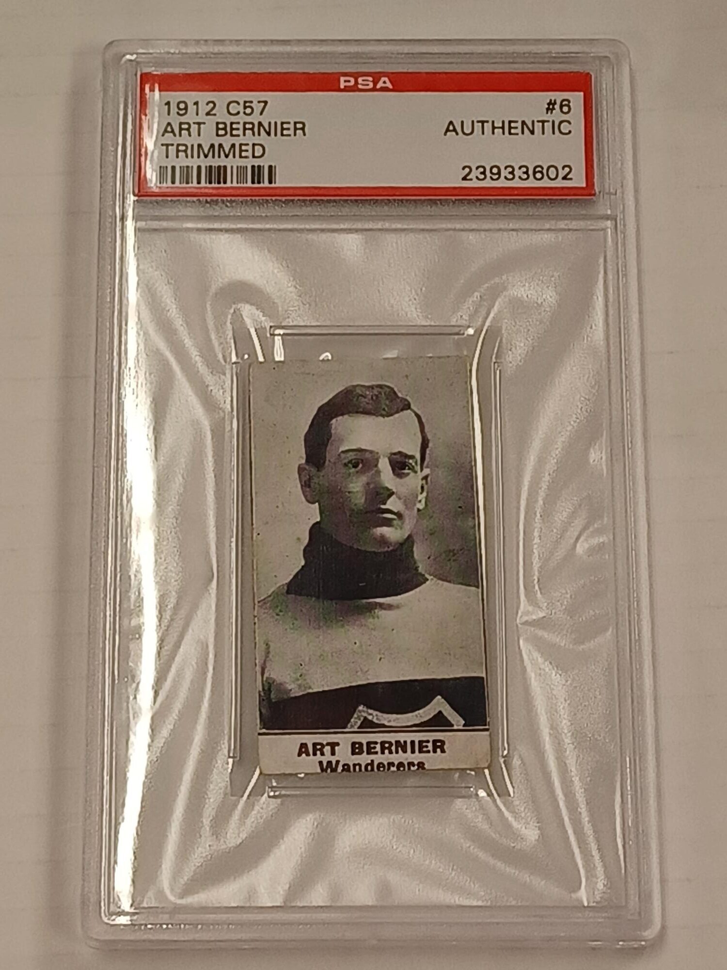 1912-13 C57 6 Art Bernier Trimmed PSA Authentic – DJs Sportscards