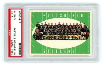 1961 Topps #112 Pittsburgh Steelers PSA 9 Mint