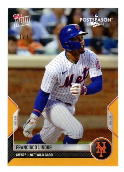 2022 Topps Now Postseason Gold #PS25 Francisco Lindor #1/1