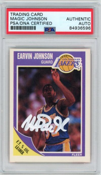 1989-90 Fleer #77 Magic Johnson PSA/DNA Autograph