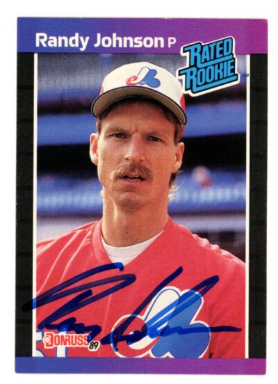 1989 Donruss Autographed #42 Randy Johnson Rookie Card with COA